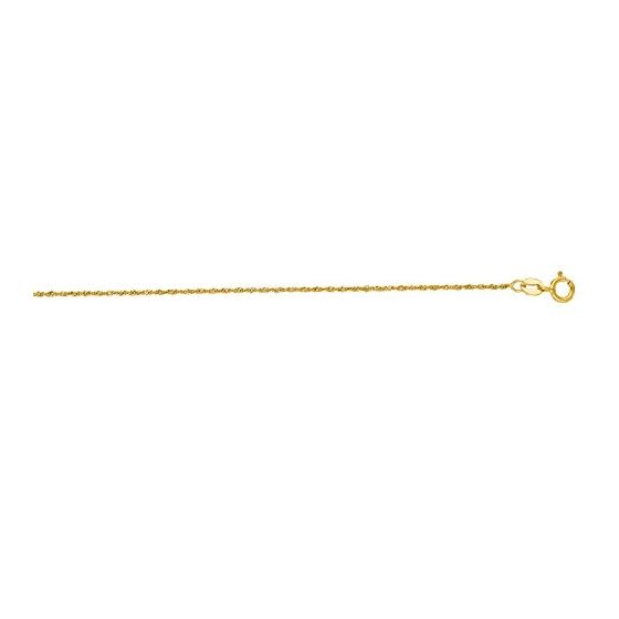 "10K Yellow Gold Singapore Chain 20"" inches long x wide"