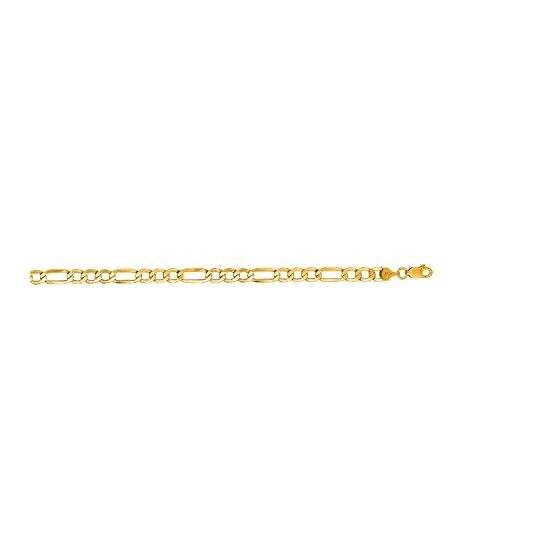 "14K Yellow Gold Light Figaro Chain 20"" inches long x5.4mm wide"