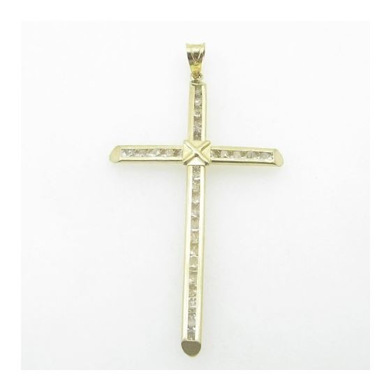 Mens 10K Solid Yellow Gold x cross Length - 2.83 inches Width - 1.54 inches 1
