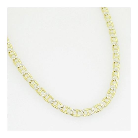 10K Yellow Gold diamond cut mariner chain GC104 3