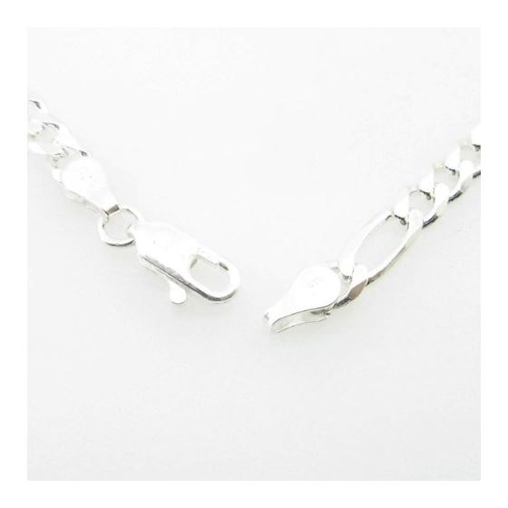 Silver Figaro link chain Necklace BDC97 3