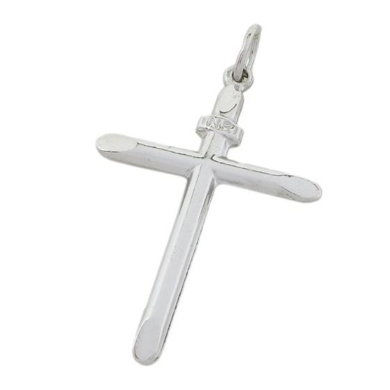 Plain cross silver pendant SB35 44mm tall and 28mm wide 1