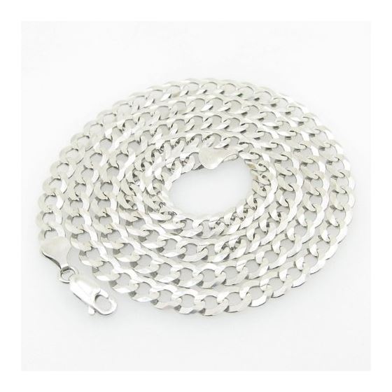 Mens White-Gold Cuban Link Chain Length - 24 inches Width - 5.5mm 1