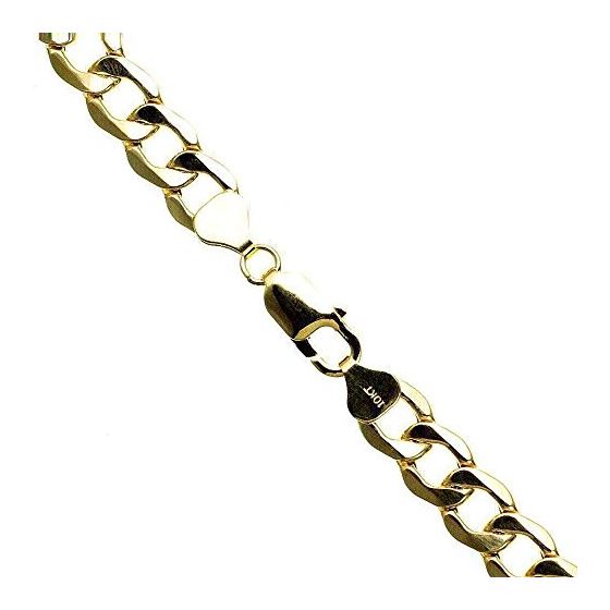 10K YELLOW Gold HOLLOW ITALY CUBAN Chain - 24 Inches Long 8.8MM Wide 1