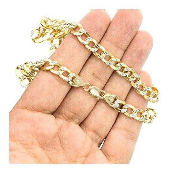 10K Diamond Cut Gold HOLLOW ITALY CUBAN Chain - 24 Inches Long 7.5MM Wide 3