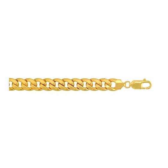 10K Yellow Gold HOLLOW Miami Cuban Link Chain 9.3MM Wide 1