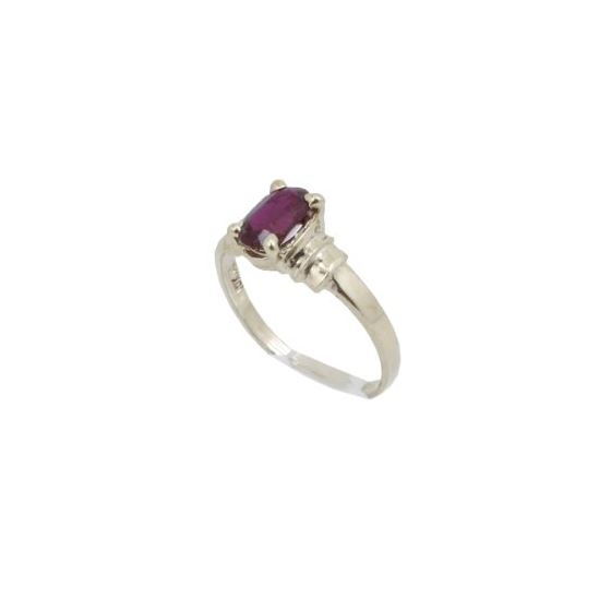 10k Yellow Gold Syntetic red gemstone ring ajjr50 Size: 2.75 1