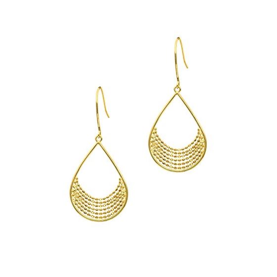 14K Yellow Gold Ladies Drop Earrings ER994