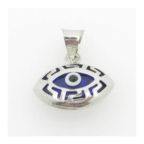 womens bp148 kabbalah evil eye .925 Sterling Silver good luck charm pendant 1