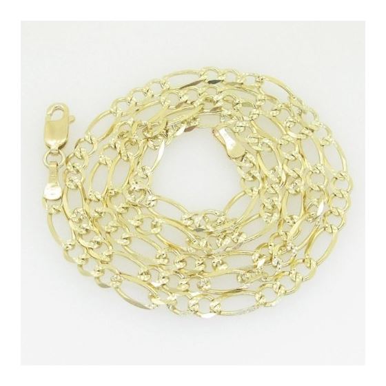 10K Yellow Gold figaro open link chain GC92 1