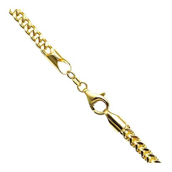 14K YELLOW Gold HOLLOW FRANCO Chain - 20 Inches Long 3.6MM Wide 1