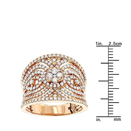 18K Gold Designer Diamond Right Hand Ring For Wo-3