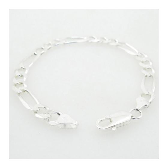 Mens 925 Sterling Silver figaro bracelet franco cuban miami rope charm fancy Figaro link bracelet 3