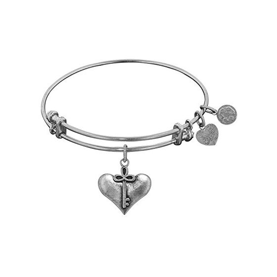 Angelica Ladies Love and Hearts Collection Bangle Charm 7.25 Inches (Adjustable) WGEL1085