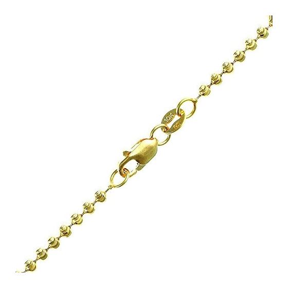 "14K YELLOW Gold MOON CUT SOLID CHAIN - 24"" Long 2.00MM Wide 1"