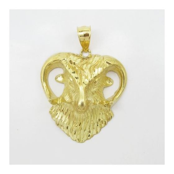 Mens 10k Yellow gold Goat head charm EGP3 3