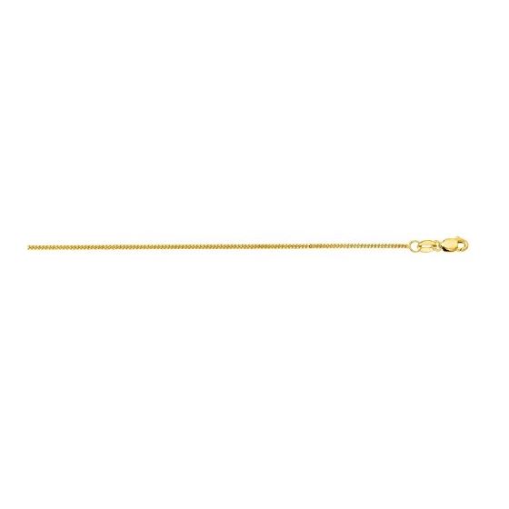 10K Yellow Gold 1.0mm wide Diamond Cut Gourmette Chain with Lobster Clasp