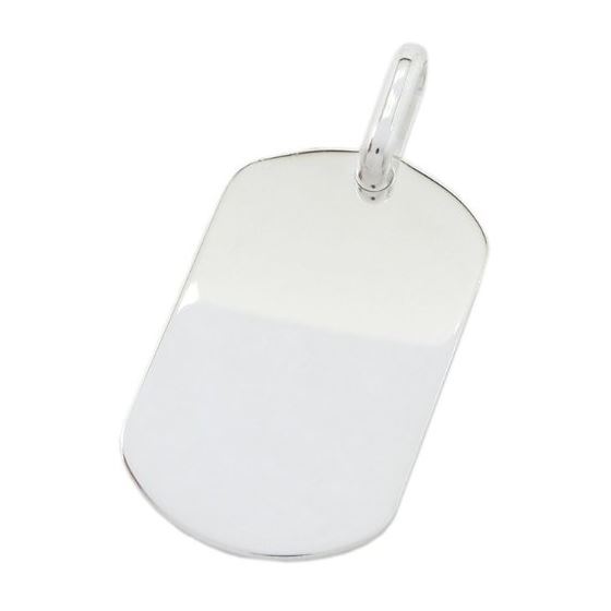 Plain dog tag pendant SB23 55mm tall and 30mm wide 1