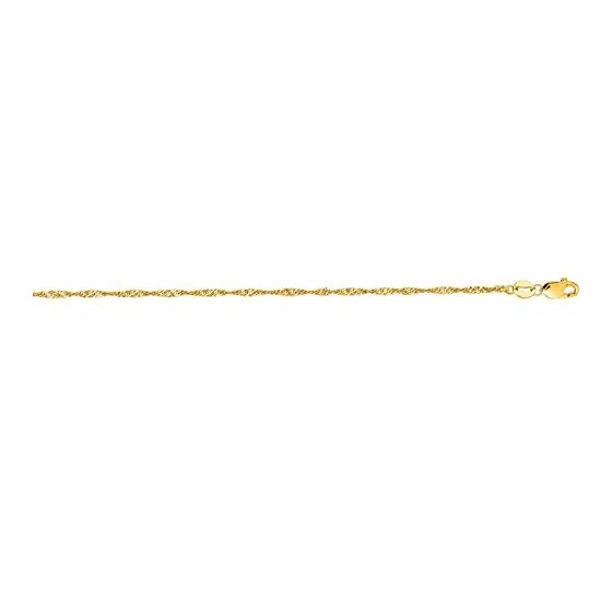 "14K Yellow Gold Singapore Chain 20"" inches long x wide"