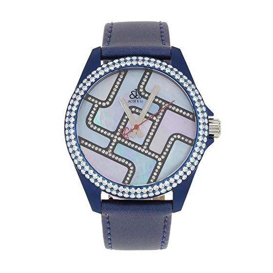 Jacob Co. Swiss Unisex 40MM Blue Band Case Diamond