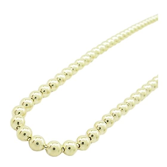 "Mens 10k Yellow Gold combat ball link chain ELNC60 24"" long and 4mm wide 1"