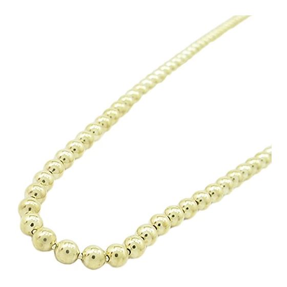 "Mens 10k Yellow Gold combat ball link chain ELNC61 24"" long and 3mm wide 1"