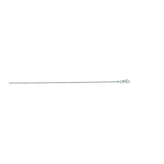 "14K White Gold Sparkle Chain 18"" inches long x1.1mm wide"