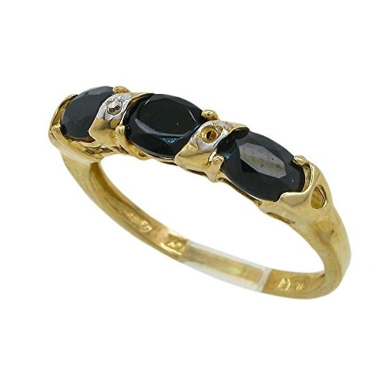 10K Yellow Gold womens gemstone ring ASVJ12 1