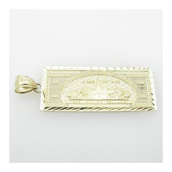 Mens 10K Solid Yellow Gold one million dollar bill pendant Length - 1.85 inches Width - 16mm 3