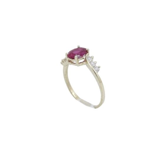 10k Yellow Gold Syntetic red gemstone ring ajr4 Size: 7.75 1