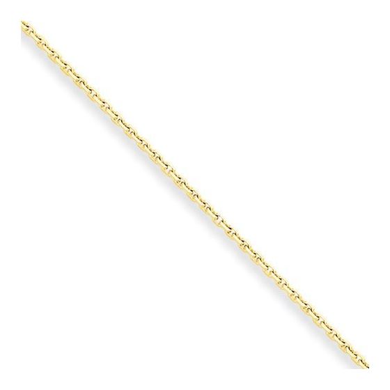 10K YELLOW Gold SOLID CABLE-DIAMOND CUT Chain - 24 Inches Long 2.2MM Wide