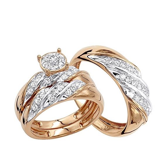 Affordable 10K Gold Diamond Engagement Ring Weddin