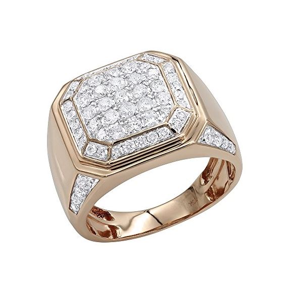 rose gold diamond pinky ring