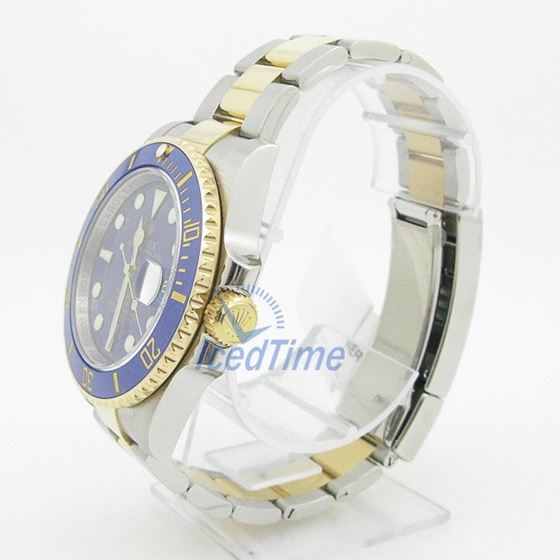 Rolex Submariner Blue Index Dial Oyster Bracelet Mens Watch 3