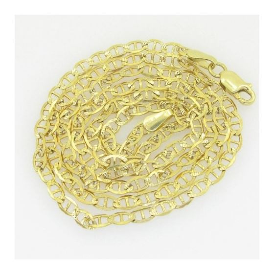 10K Yellow Gold diamond cut mariner chain GC76 1