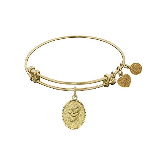 Angelica Ladies Initials Collection Bangle Charm 7.25 Inches (Adjustable) GEL1161