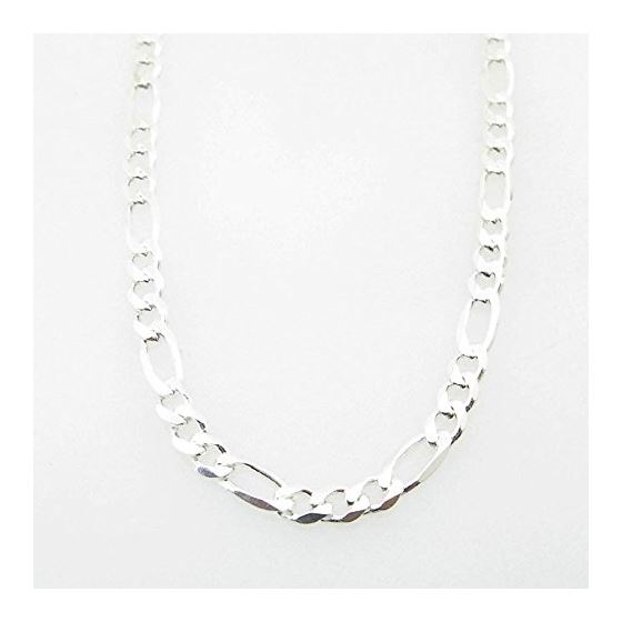 Silver Figaro link chain Necklace BDC83 1