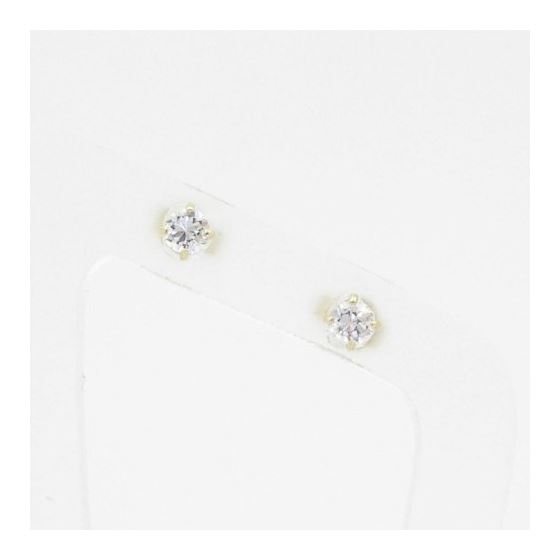 Unisex 14K gold fancy stud ball earrings 1