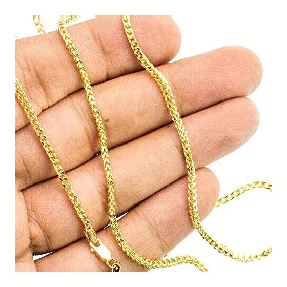 10K Yellow Gold Hollow FRANCO chain 2MM Wide Length: 20 22 24 26 28 30 (20 Inches) 3