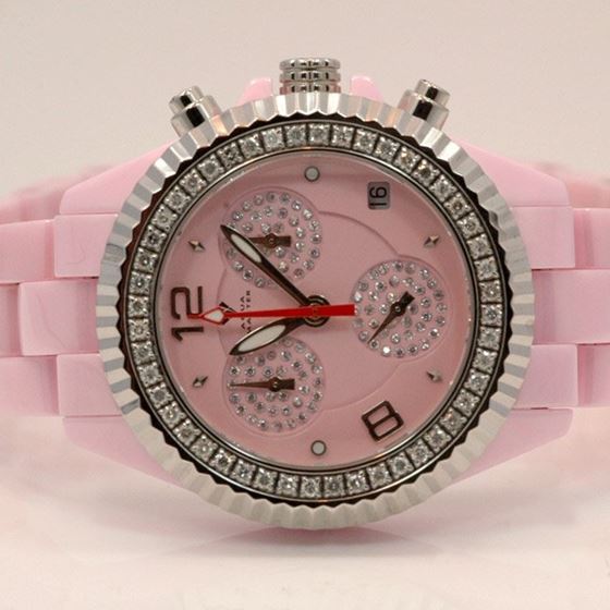 Aqua Master Ladies Ceramic Diamond Watch 1.25ctw W115 1