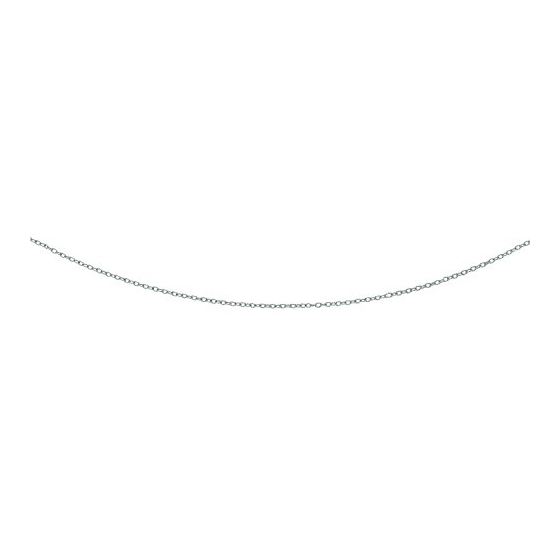 "14K White Gold Textured Link Chain 24"" inches long x2.5mm wide"