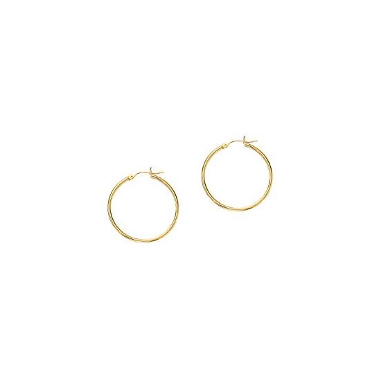 10K Yellow Gold Ladies Hoop Earrings 263LT