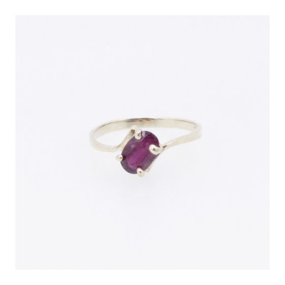 10k Yellow Gold Syntetic red gemstone ring ajjr47 Size: 2.5 3