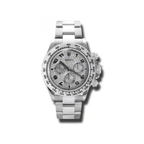 Rolex Watches  Daytona White Gold  Bracelet 116509 pave