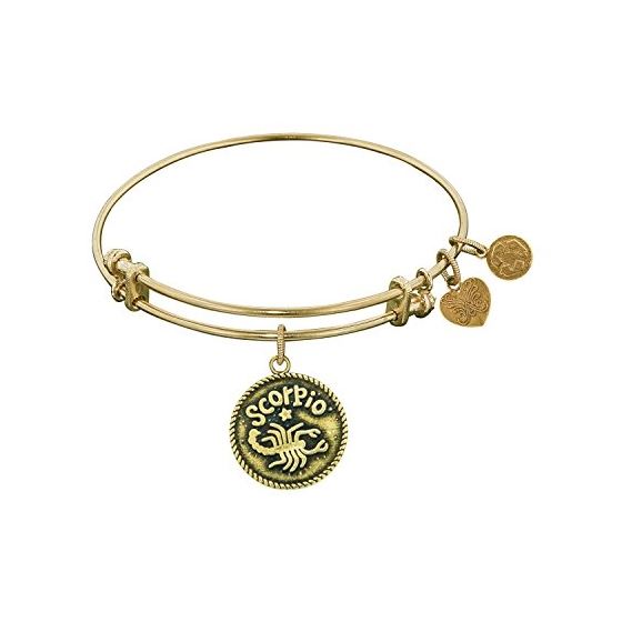 Angelica Ladies Zodiac Collection Bangle Charm 7.2