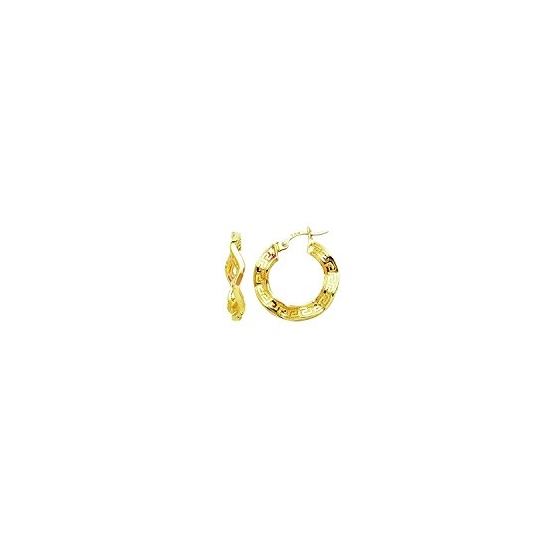 14K Yellow Gold Ladies Hoop Earrings ER655