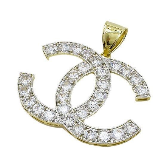 10K Yellow Gold womens designer pendant ASVJ71 1