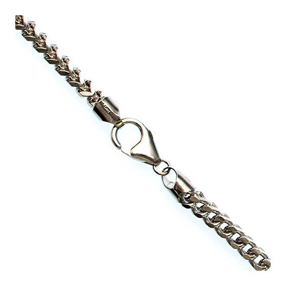 14K WHITE Gold SOLID FRANCO Chain - 26 Inches Long 4.2MM Wide 1