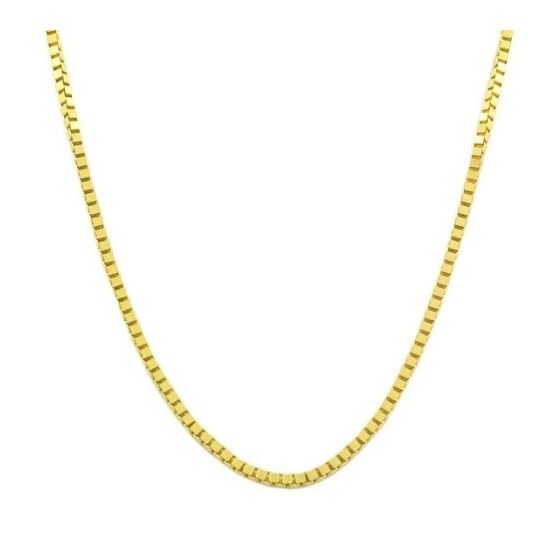 10K YELLOW Gold HOLLOW VENETIAN BOX Chain - 20 Inches Long 3.2MM Wide