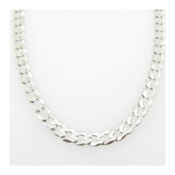 Mens White-Gold Cuban Link Chain Length - 22 inches Width - 4mm 3